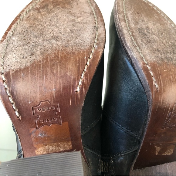 Hinge barris distressed leather ankle boots double zip heeled booties - Picture 14 of 14